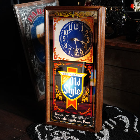 1980's OLD STYLE クロックミラー ライトサイン