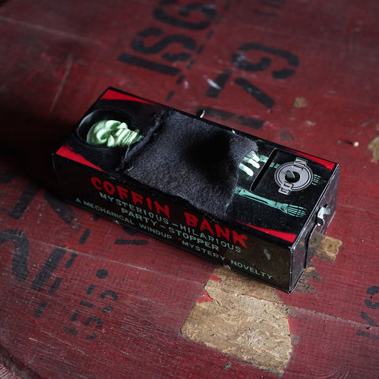 1970年代 ブリキ COFFIN BANK YONE製