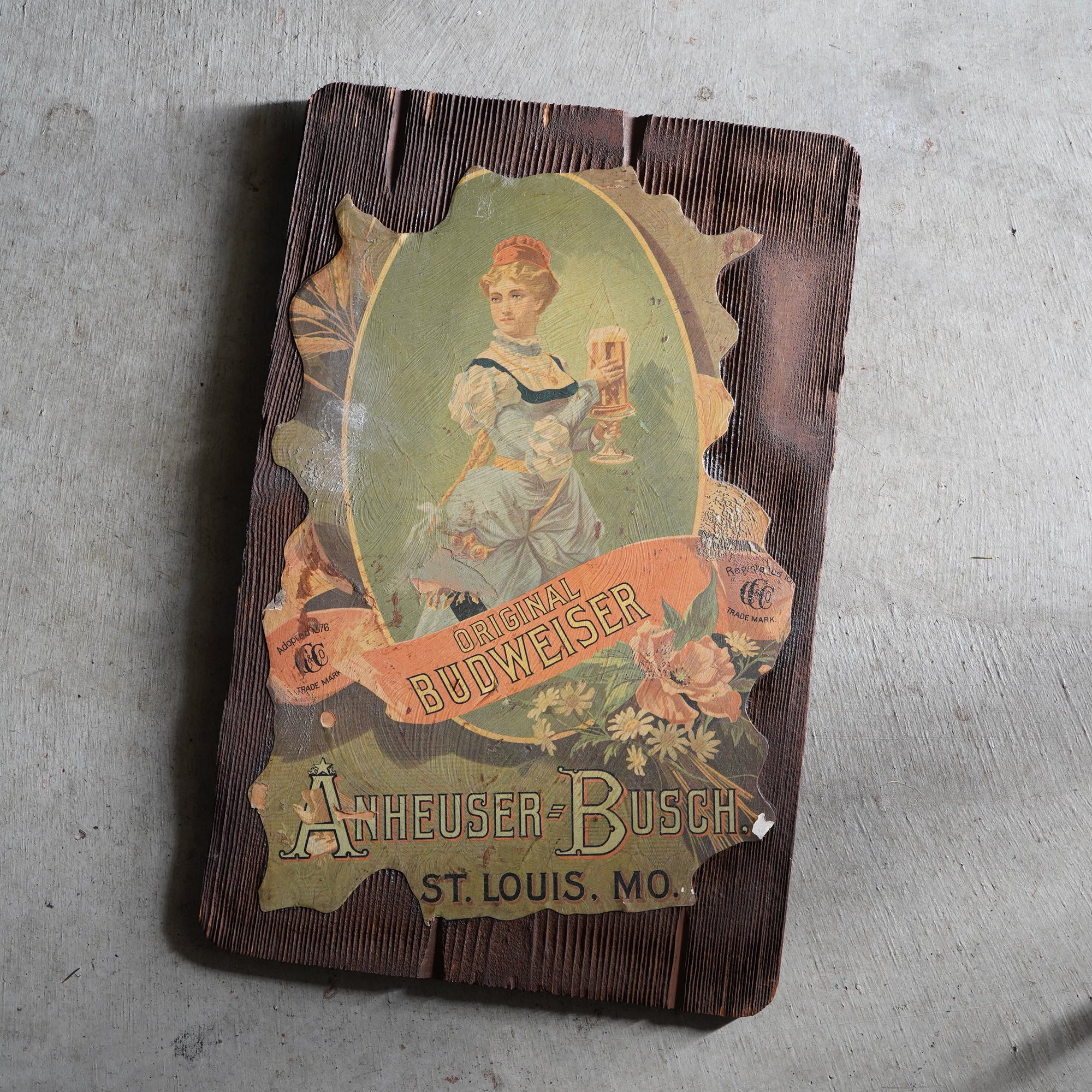1970's Budweiser ウッドウォールサイン 壁掛け – SK OLDIES