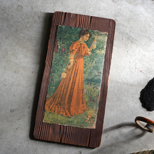 1970's Budweiser ウッドウォールサイン 壁掛け