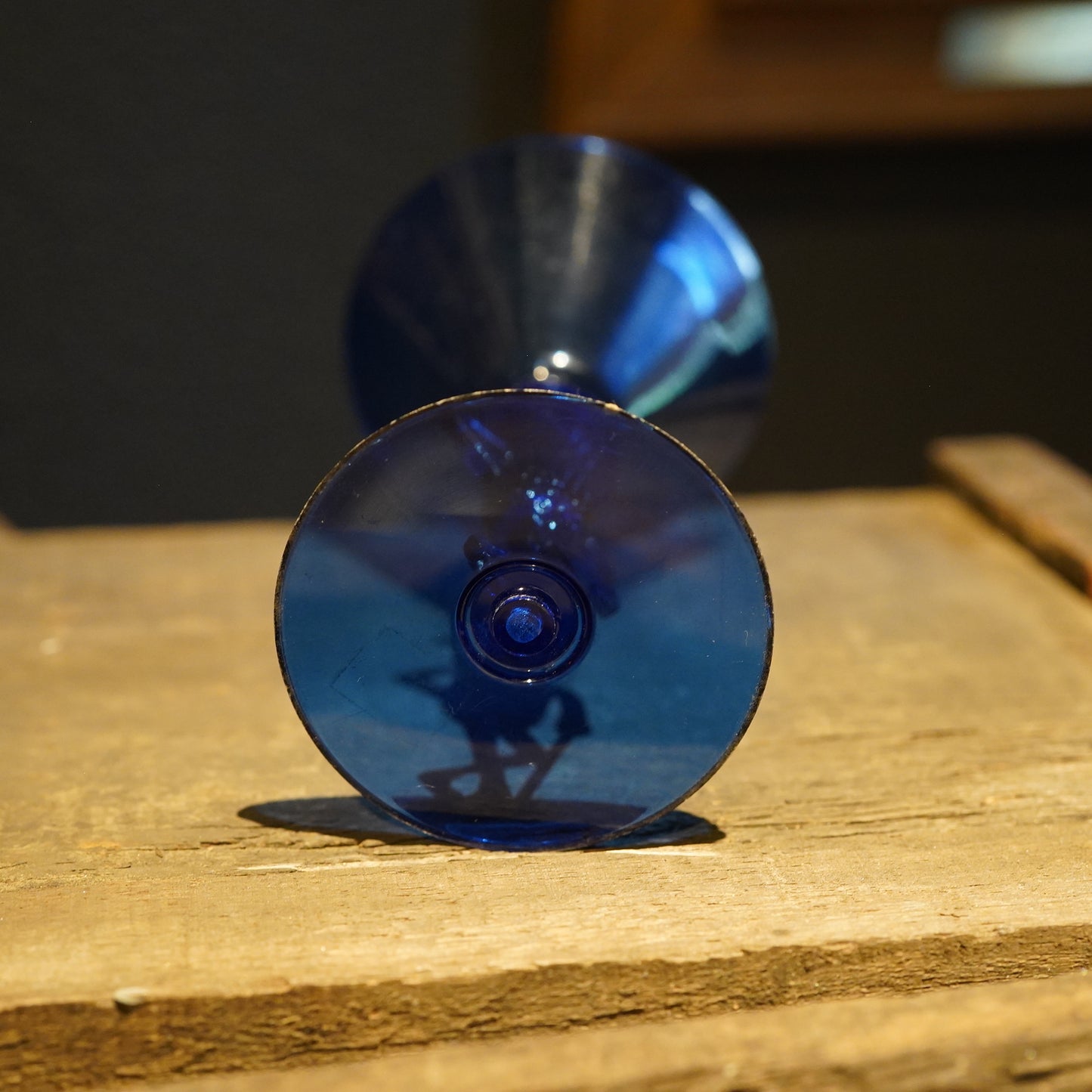 1950~60's Mr.Peanut カクテルグラス ブルー