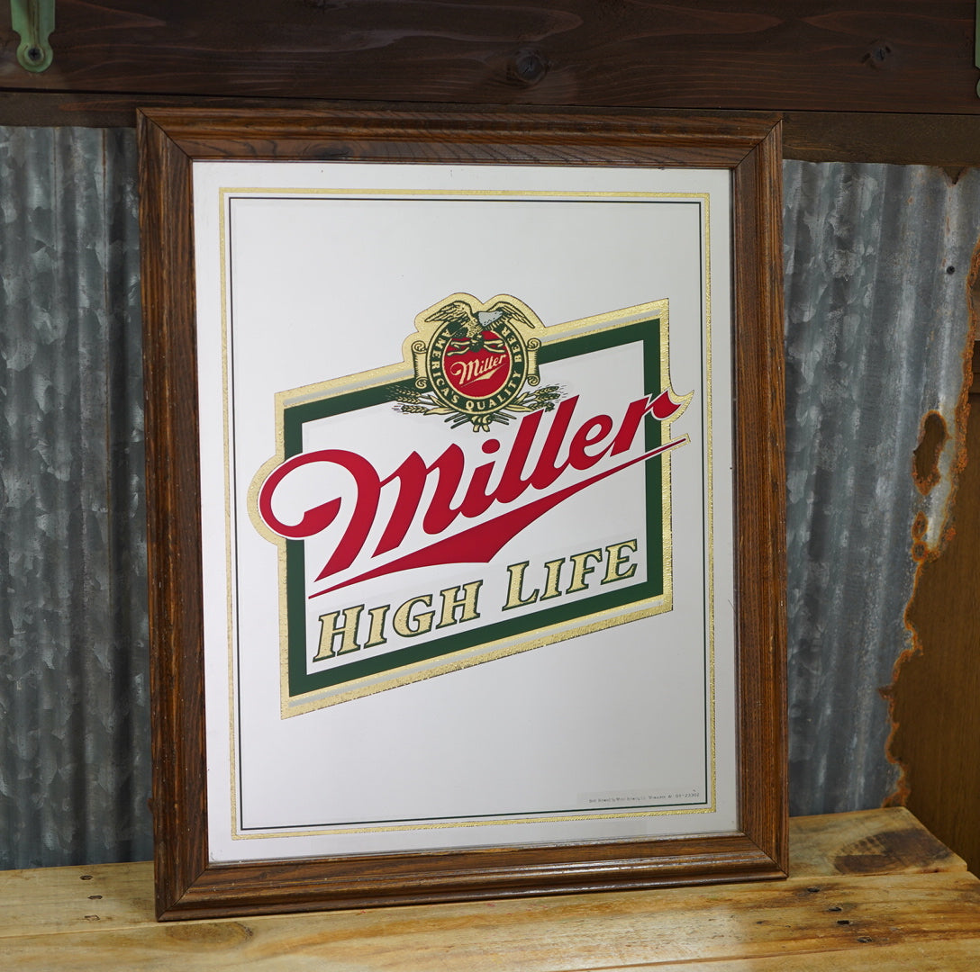 Miller HIGH LIFE パブミラー