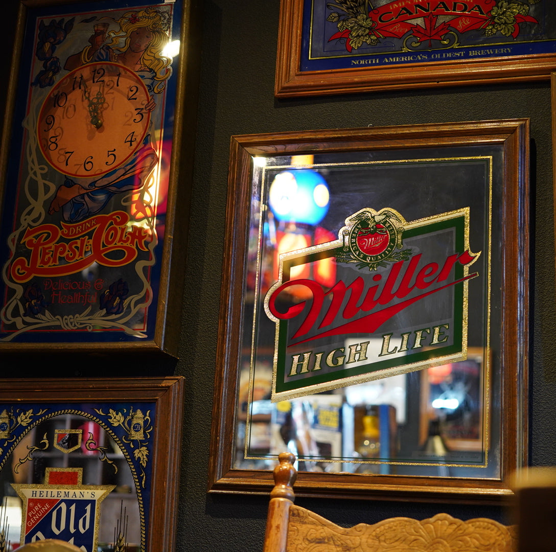 Miller HIGH LIFE パブミラー
