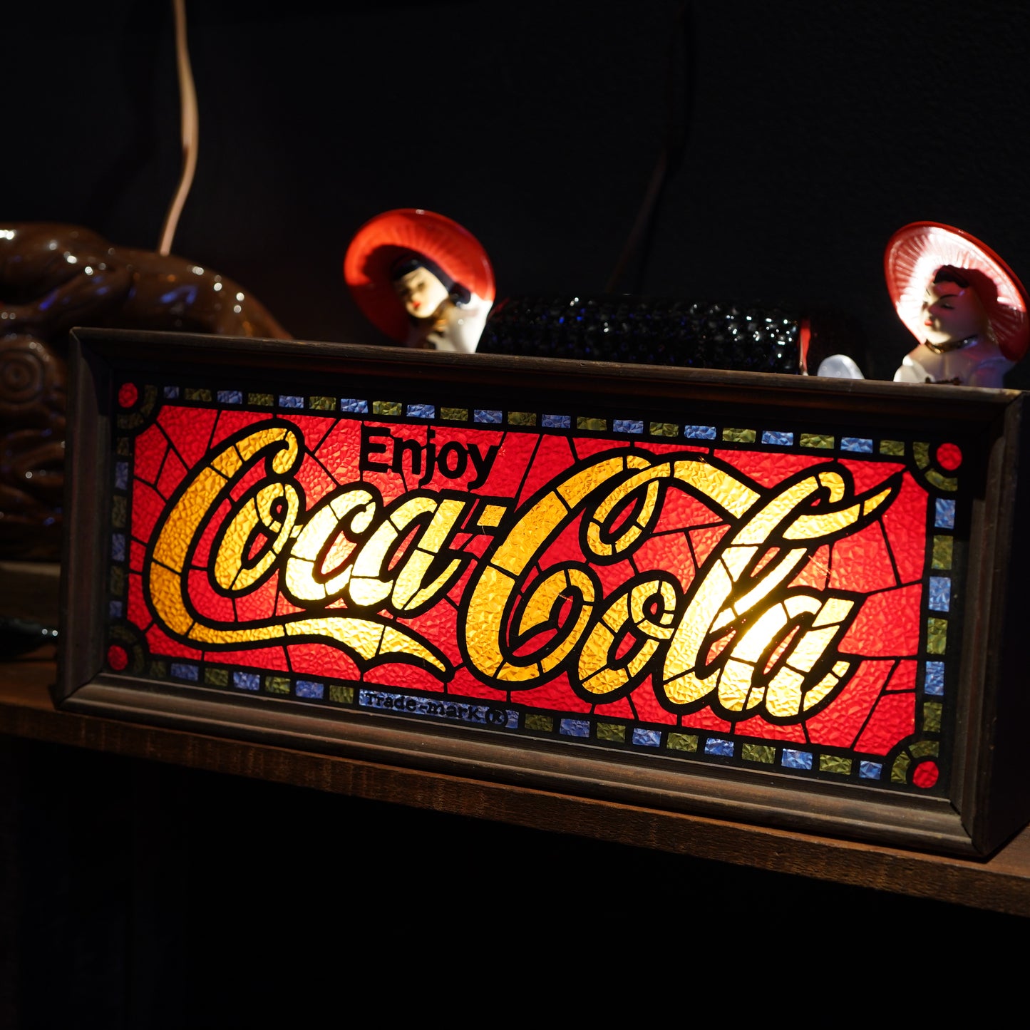 1950~1960's Coca-Cola ステンドグラス ライトサイン