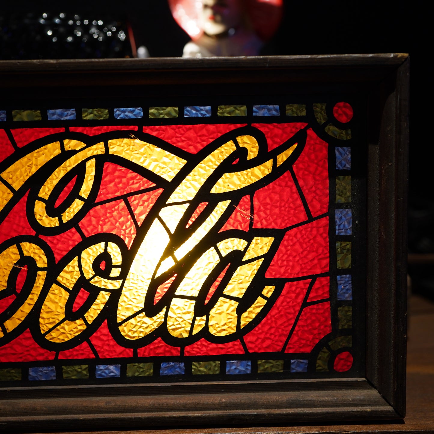 1950~1960's Coca-Cola ステンドグラス ライトサイン