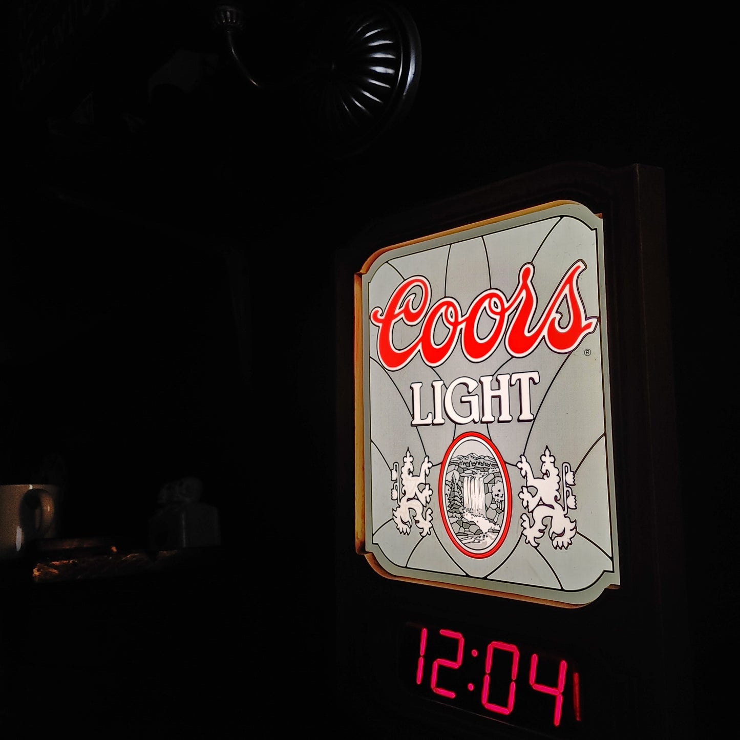 80's Coors Light クロックライトサイン
