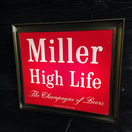 1980's MILLER HIGH LIFE ライトサイン