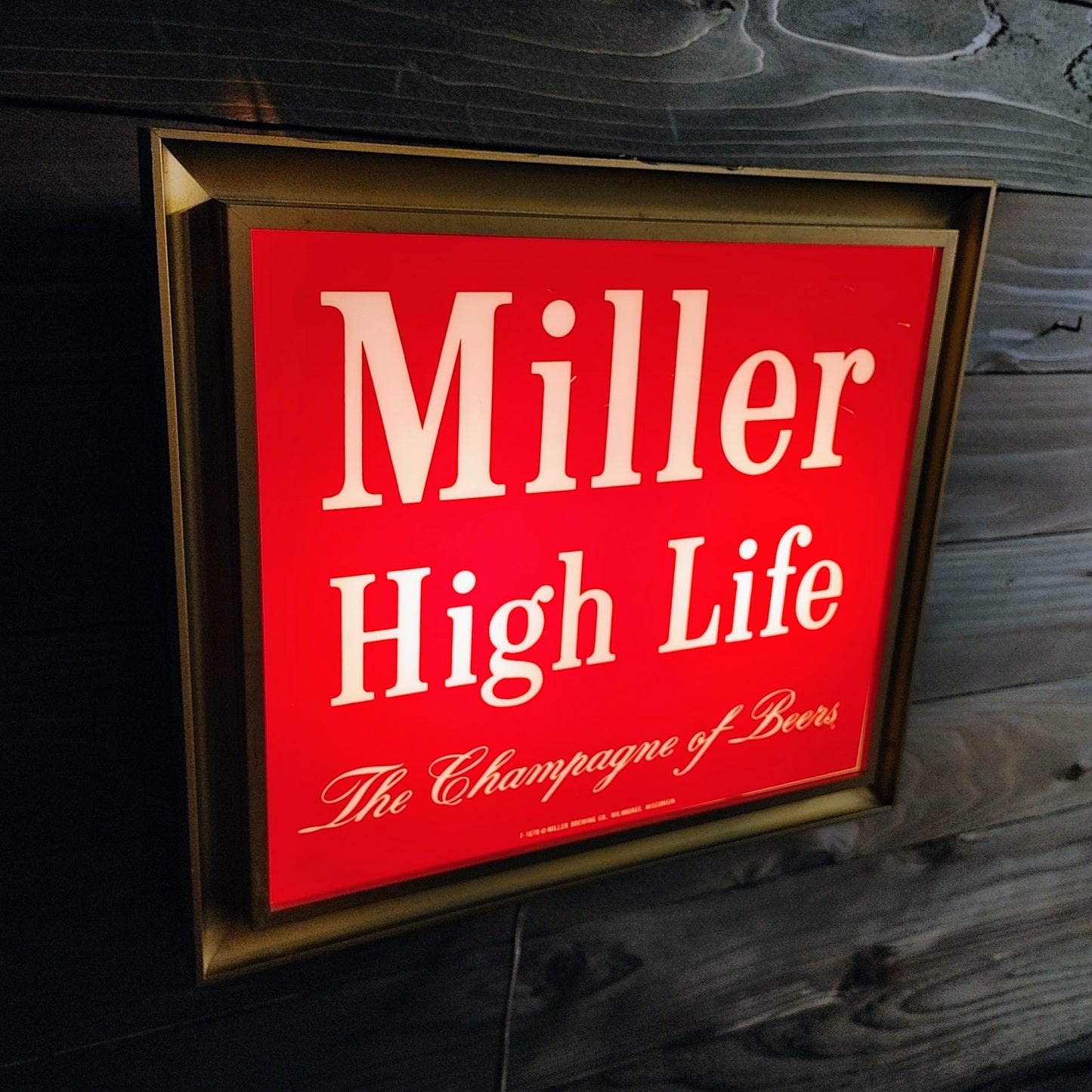 1980's MILLER HIGH LIFE ライトサイン