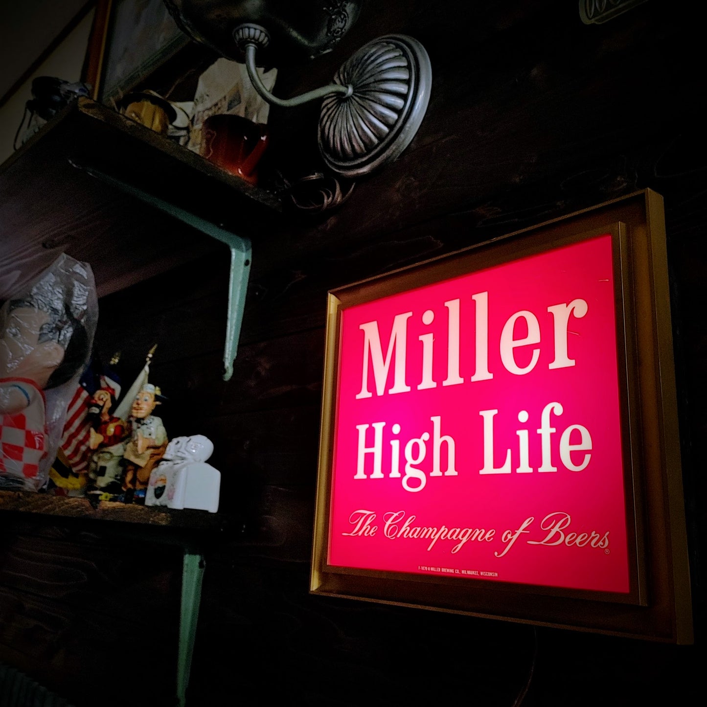 1980's MILLER HIGH LIFE ライトサイン