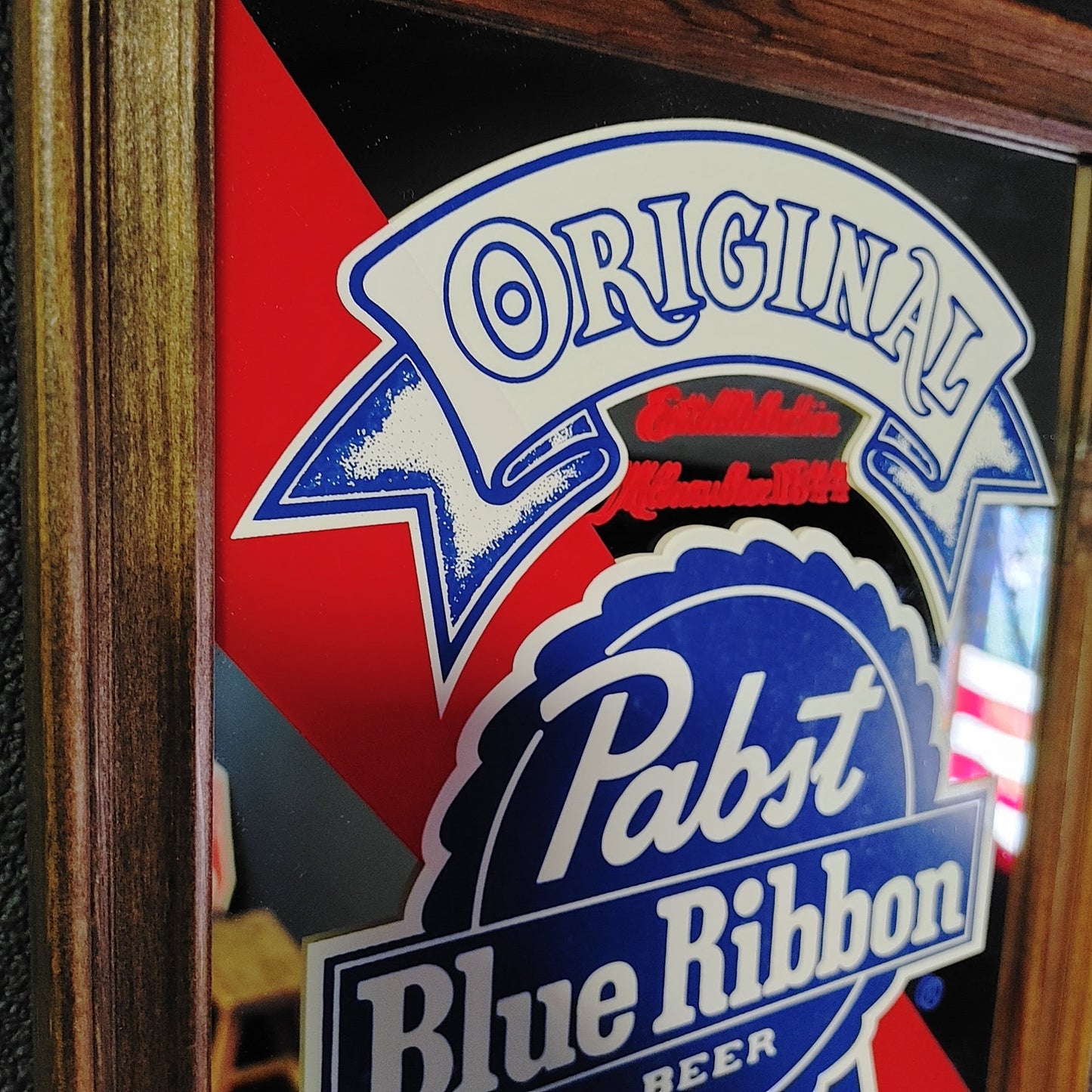 80's Pabst Blue Ribbon パブミラー