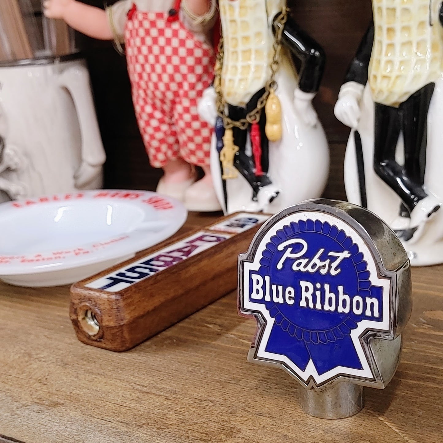 Pabst Blue Ribbon Beer Metal Ball Tap Handle