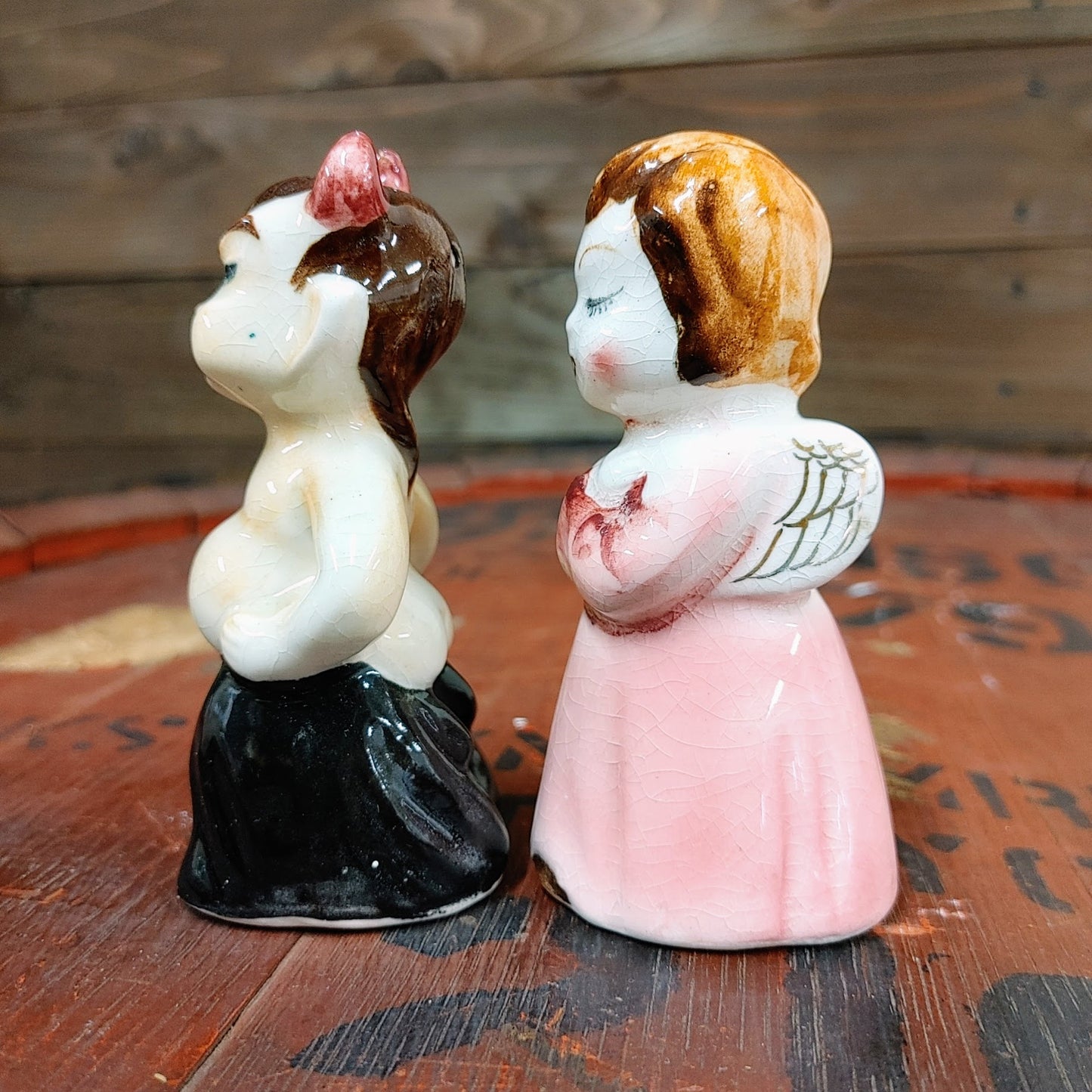 Angel and Devil Couple Salt and Pepper Shakers