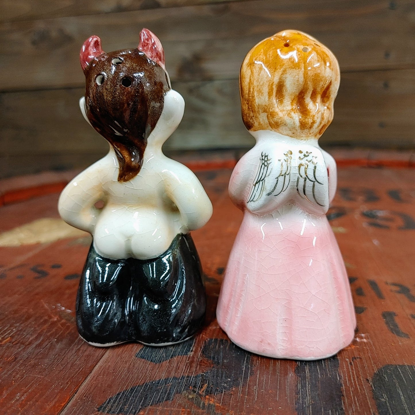 Angel and Devil Couple Salt and Pepper Shakers
