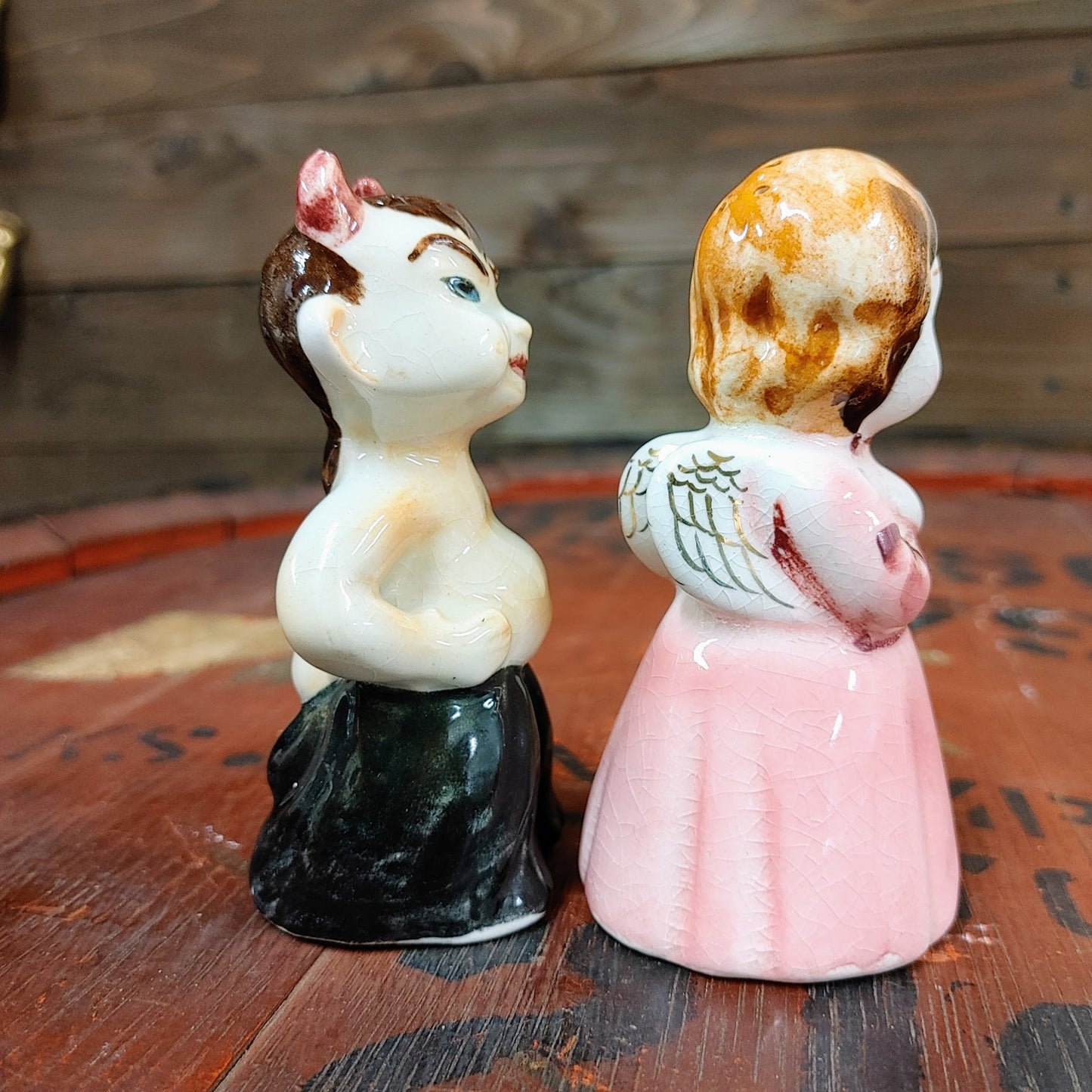 Angel and Devil Couple Salt and Pepper Shakers