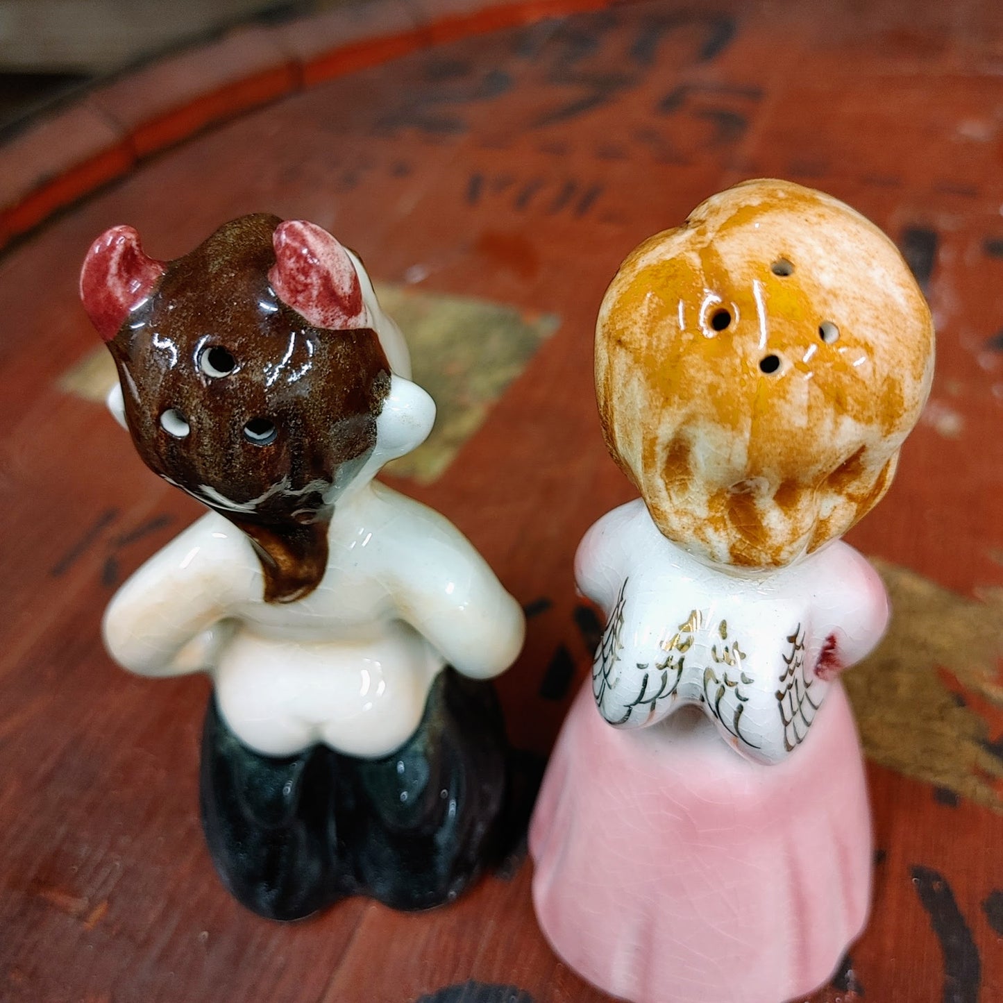 Angel and Devil Couple Salt and Pepper Shakers