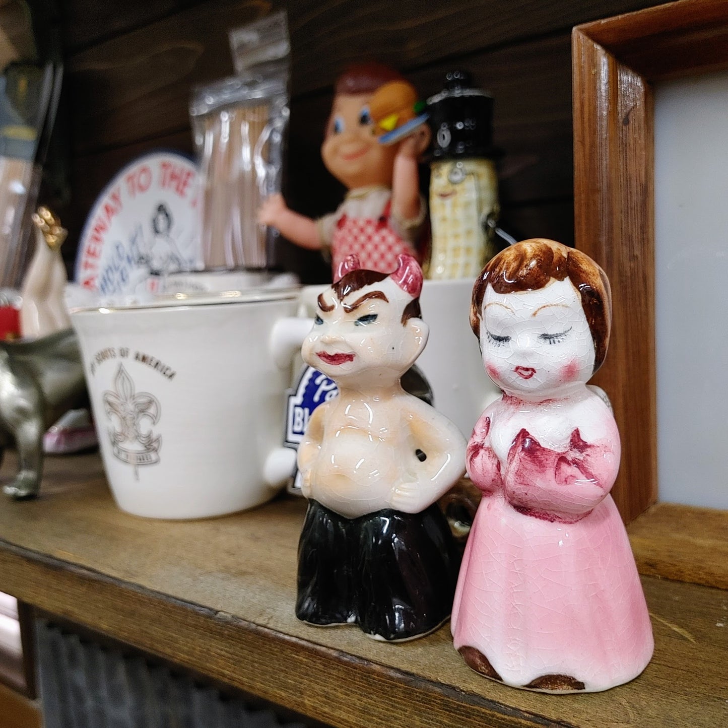 Angel and Devil Couple Salt and Pepper Shakers