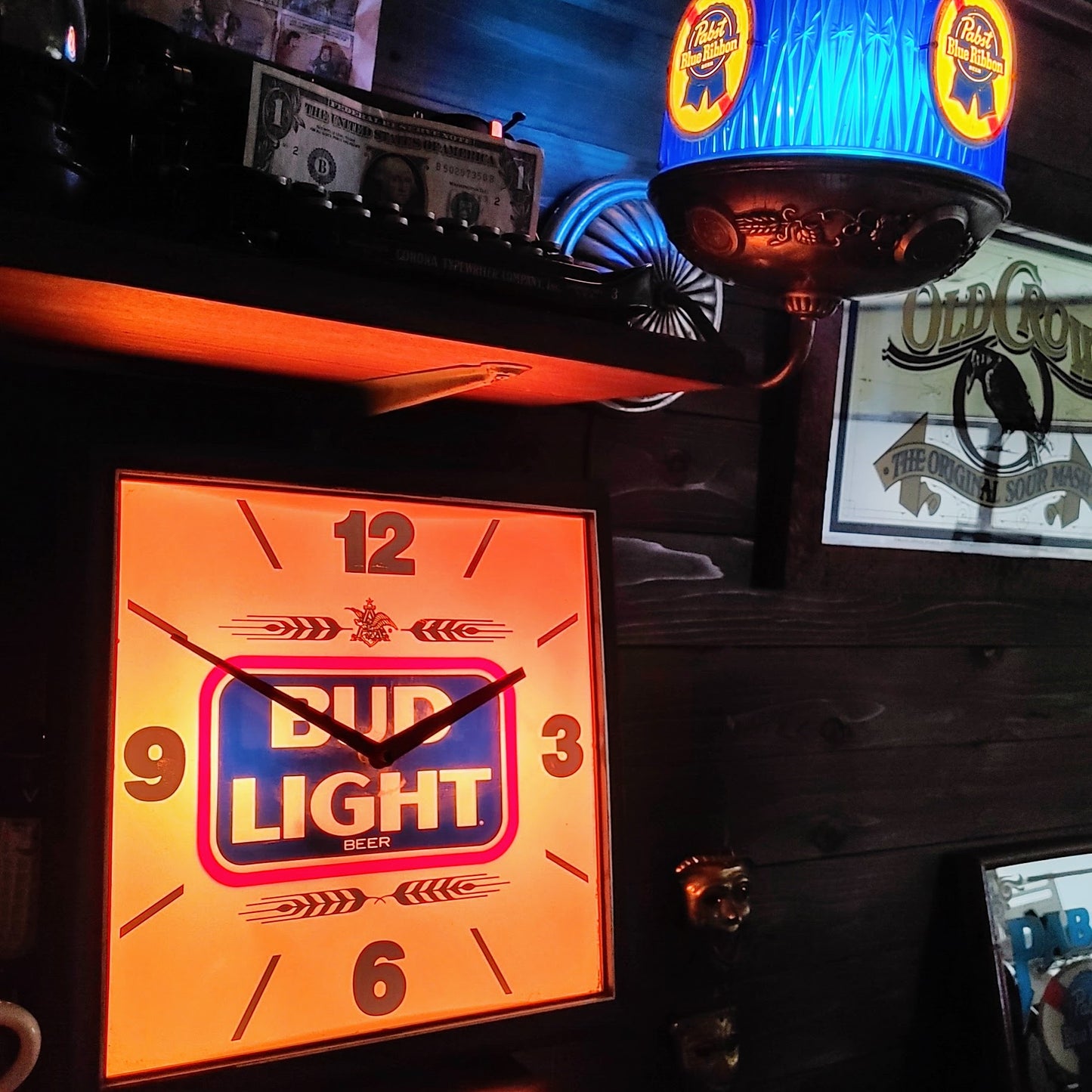 Bud Light electric wall clock ライトサイン