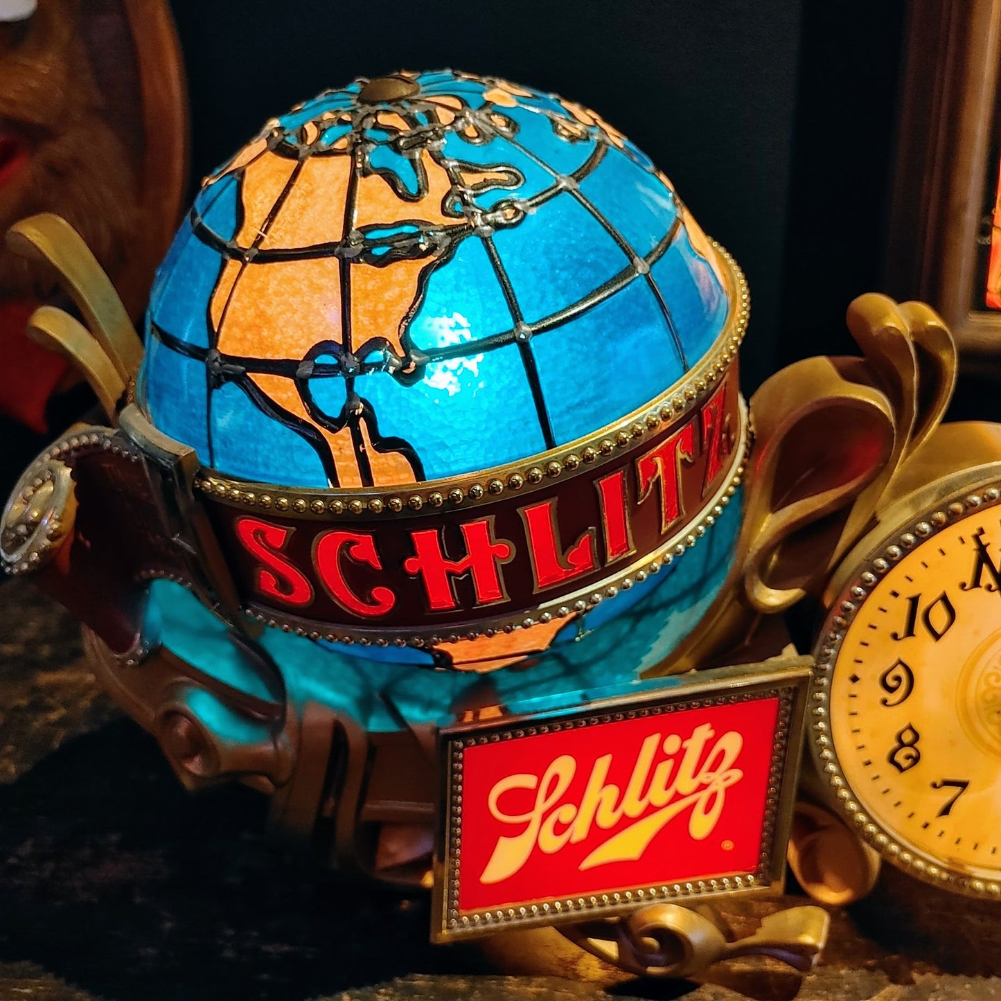 1976年製 SCHLITZ クロックライトサイン