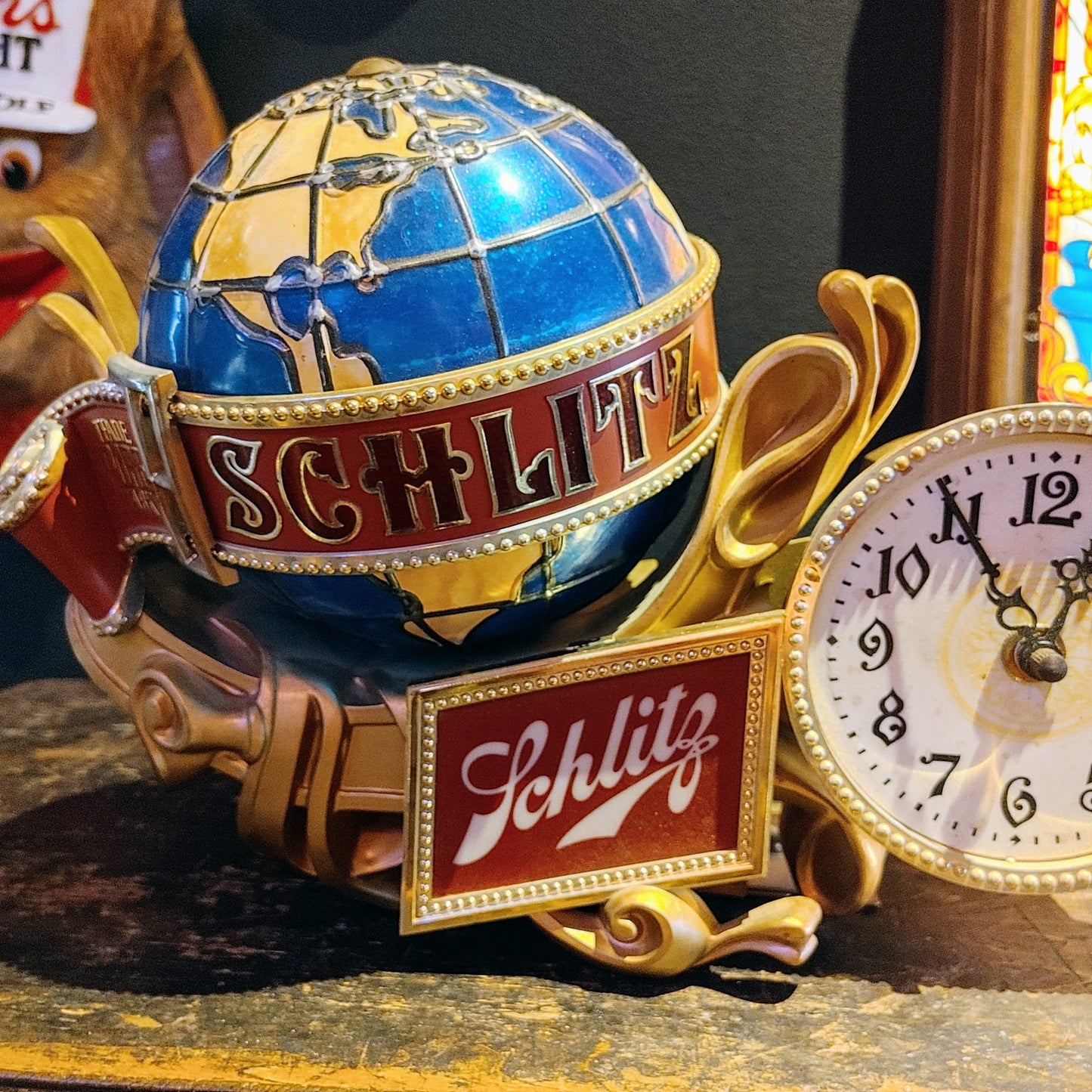 1976年製 SCHLITZ クロックライトサイン