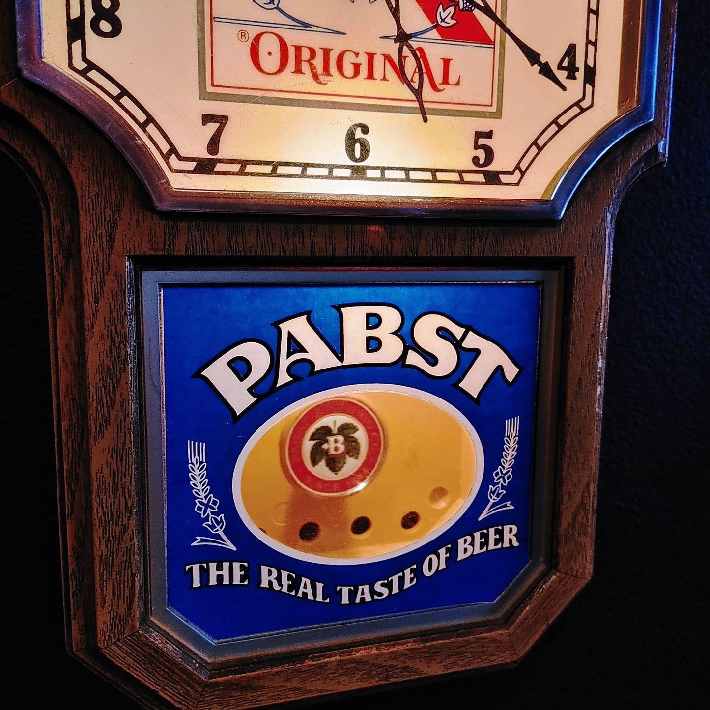 1970's Pabst Blue Ribbon 振り子時計 ライトサイン