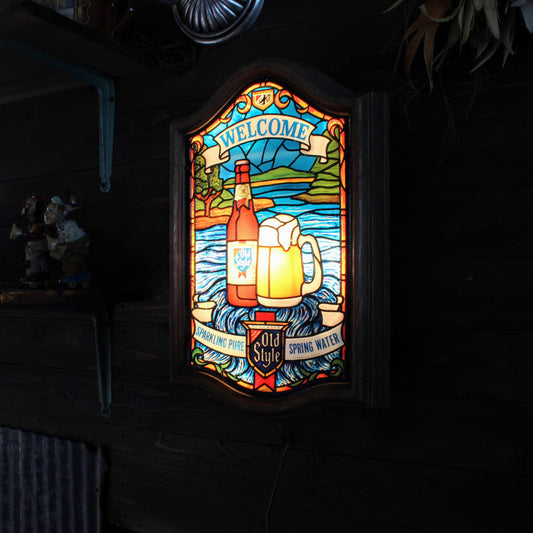 OLD STYLE ステンドグラス風ライトサイン