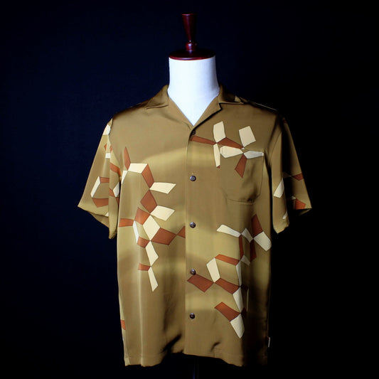 ★1点物★ SK OLDIES×IZ ダブルネーム 着物アロハシャツ