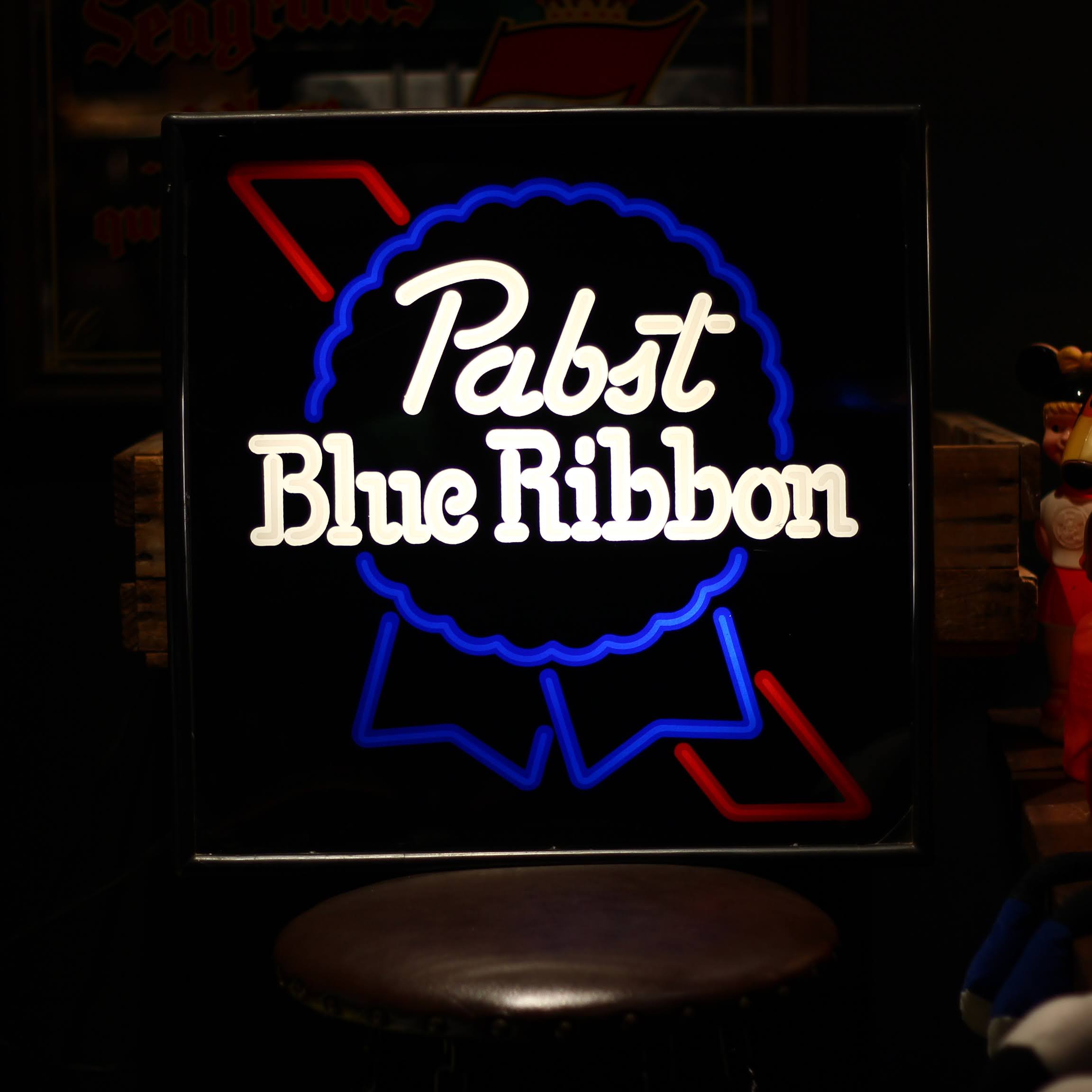 ☆60s70s☆Pabst Blue Ribbon☆vintageネオン掛け時計テイスト西海岸