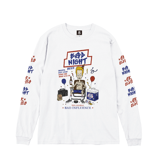 ※予約販売　SK OLDIES Long sleeve tee “BAD NIGHT” ※9月下旬〜10月上旬入荷