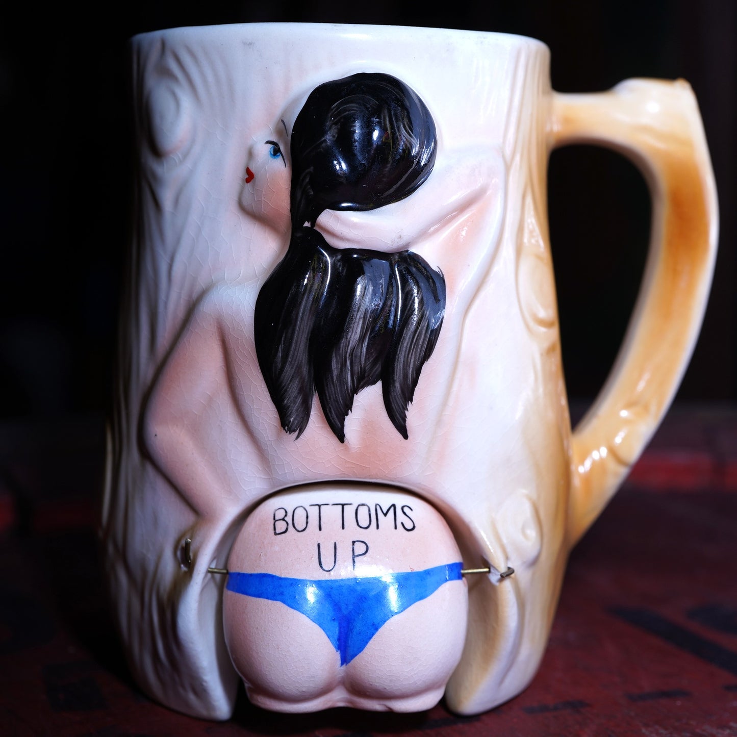 1950～60's ピンナップガール マグカップ  "BOTTOMS UP"