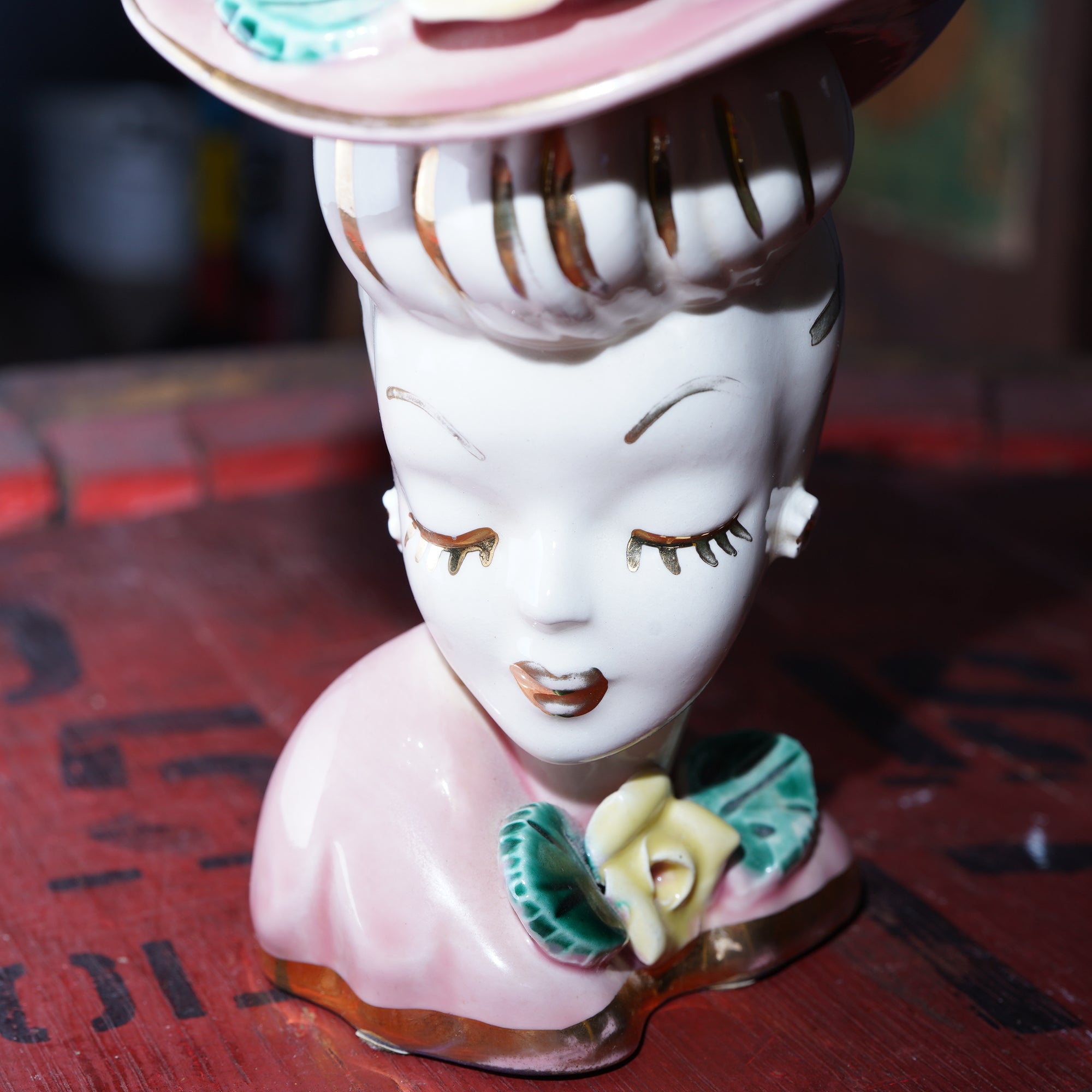 レディーヘッドベース 少女 1940〜60年代 花瓶 陶器 アンティーク 美品 1950's レディヘッドベース – SK OLDIES