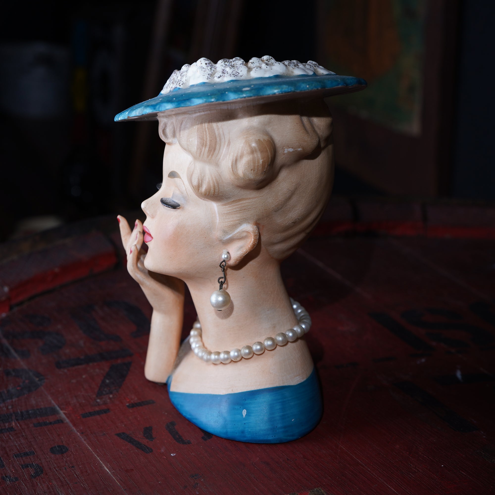 ヴィンテージ　レルポ レディヘッドベース　陶器 1950's レディヘッドベース – SK OLDIES