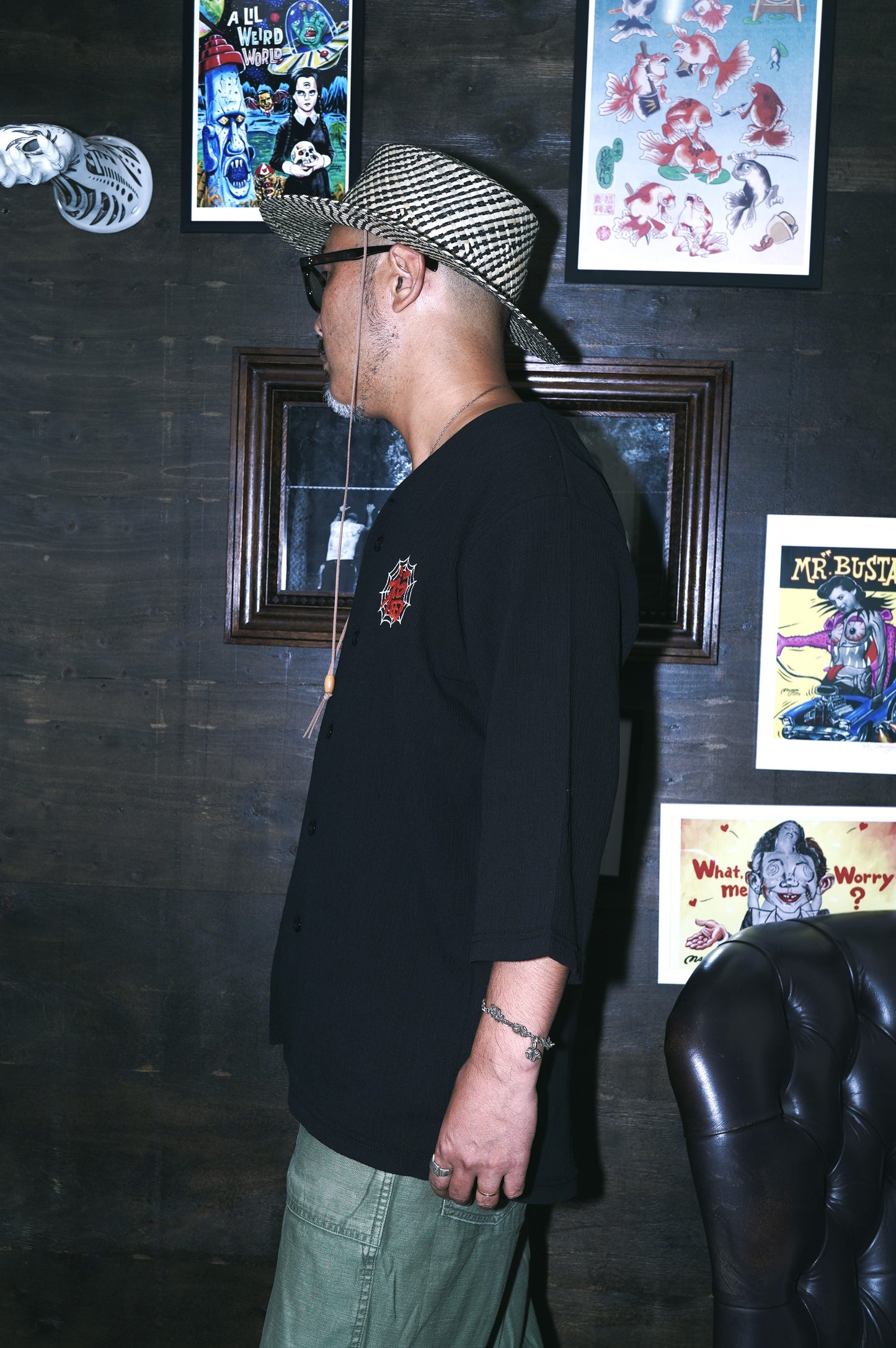 SK OLDIES 鯉口シャツ "FUKU"