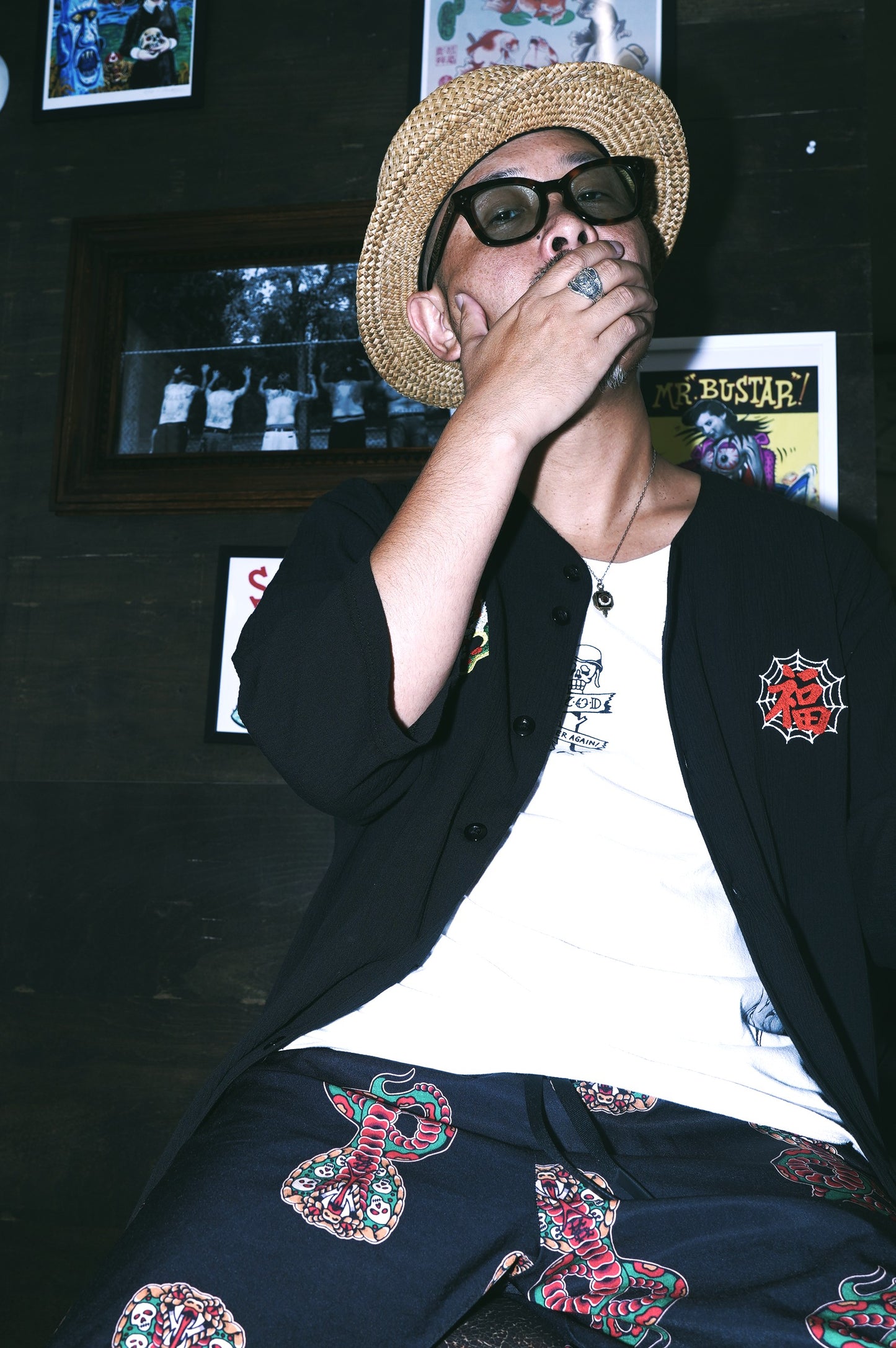 SK OLDIES 鯉口シャツ "FUKU"