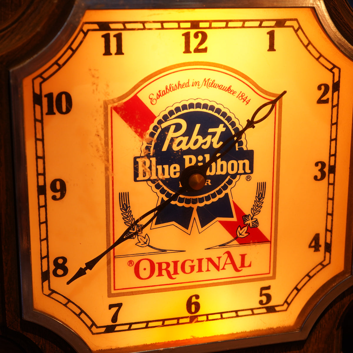 1970's Pabst Blue Ribbon 振り子時計 ライトサイン