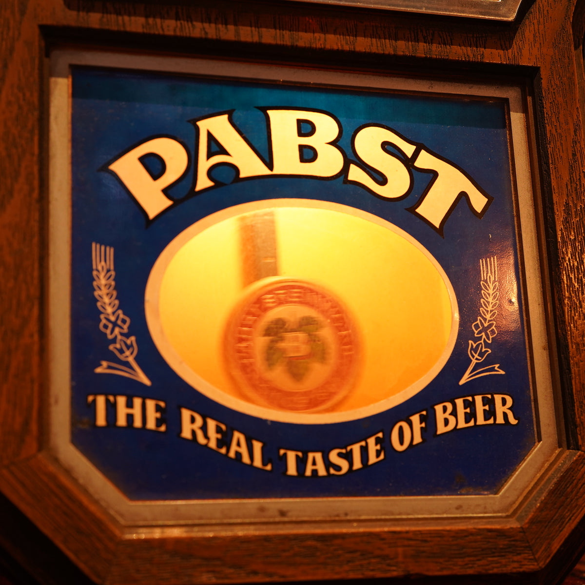 1970's Pabst Blue Ribbon 振り子時計 ライトサイン