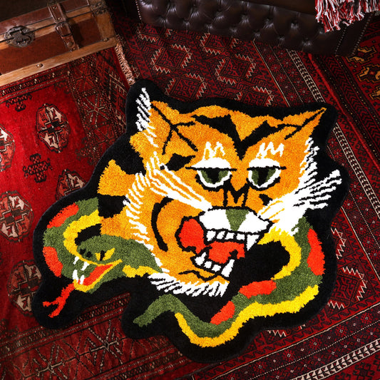 ※予約 SK OLDIES ラグマット “tiger x snake” ※9月中旬発送予定