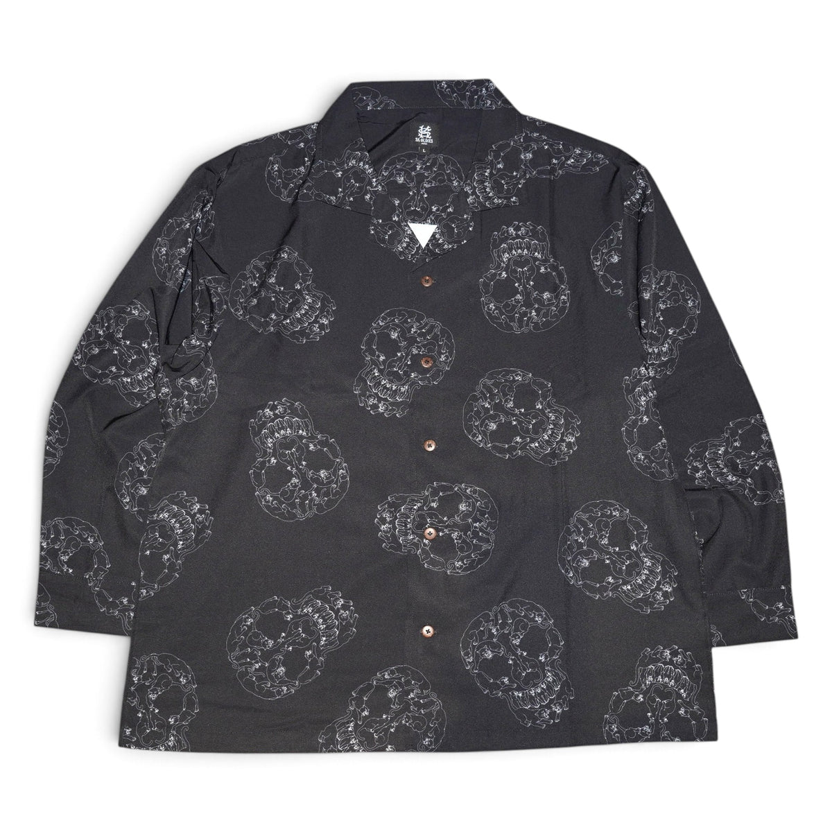 SK OLDIES pattern L/S shirt "Panther skull"