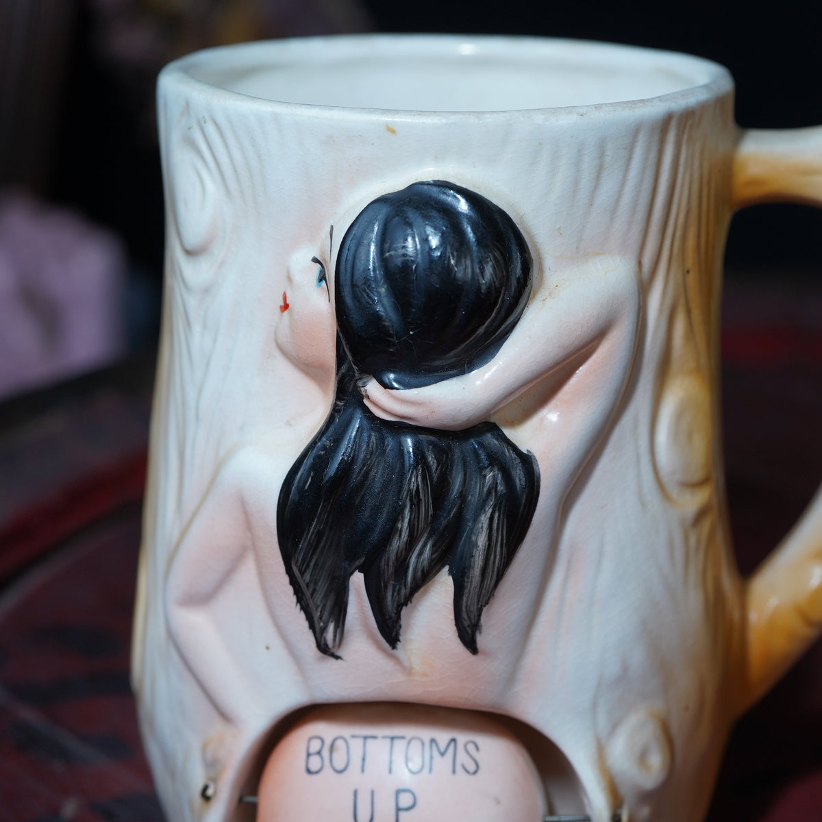 1950～60's ピンナップガール マグカップ  "BOTTOMS UP"