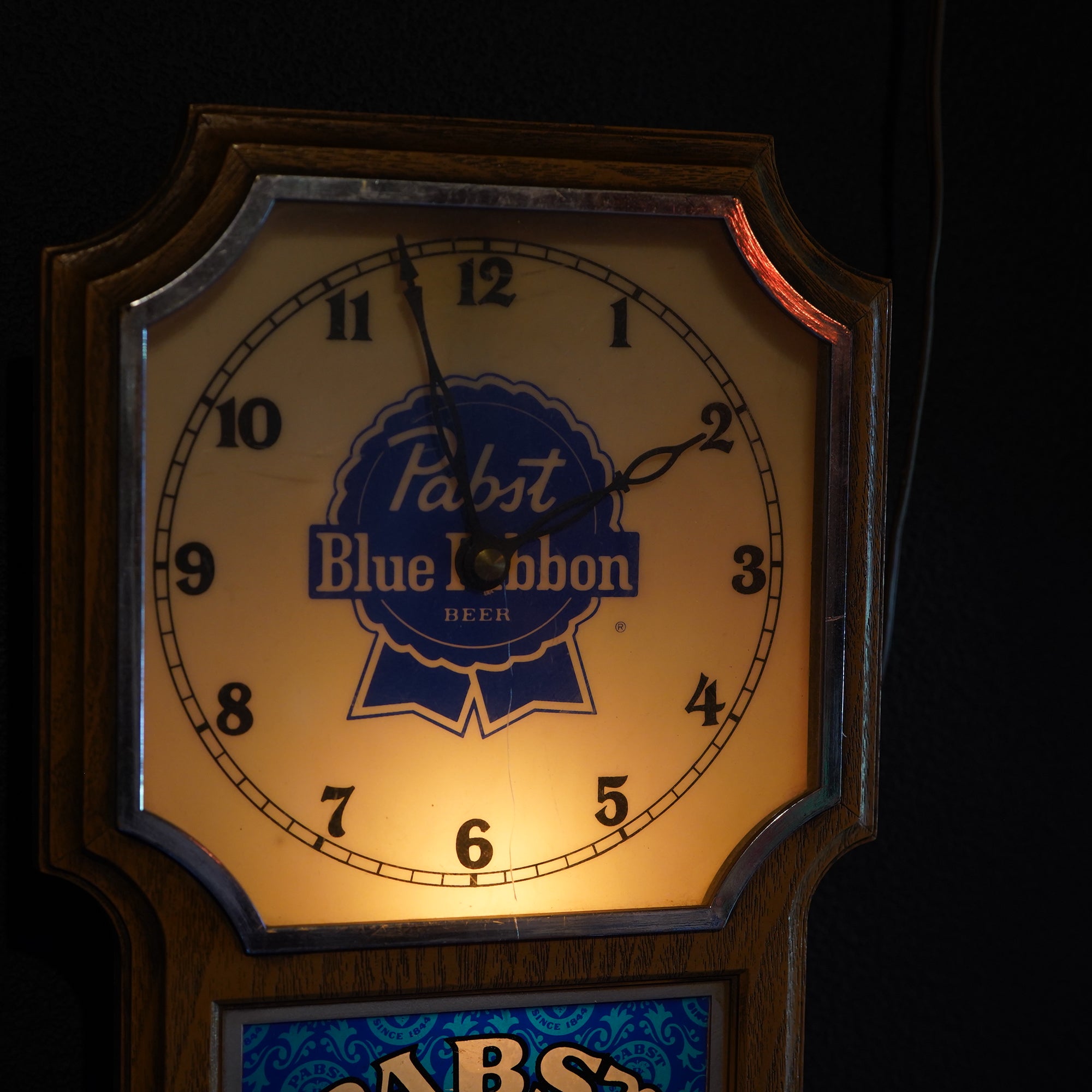 1970's Pabst Blue Ribbon 振り子時計 ライトサイン – SK OLDIES
