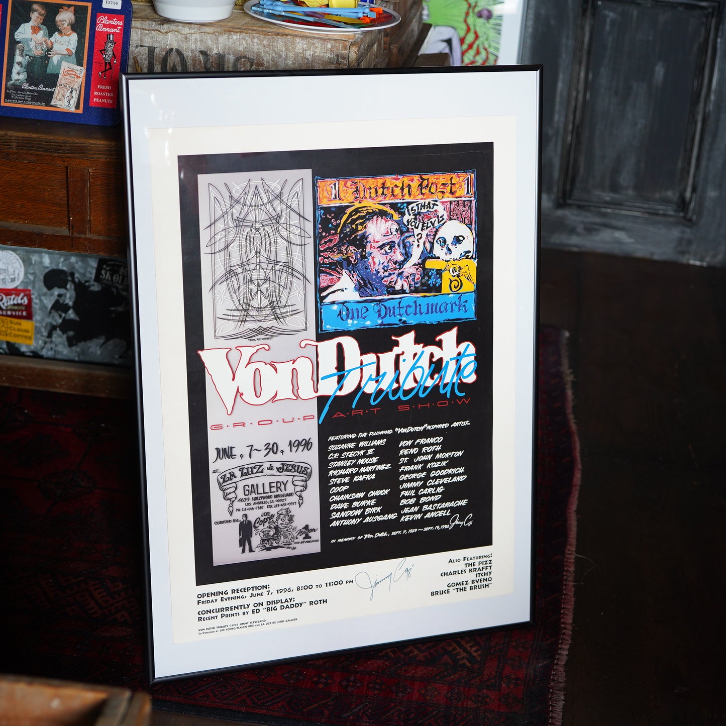 1990's JIMMY CLEVELAND "Von Dutch Tribute" サイン入り ポスター