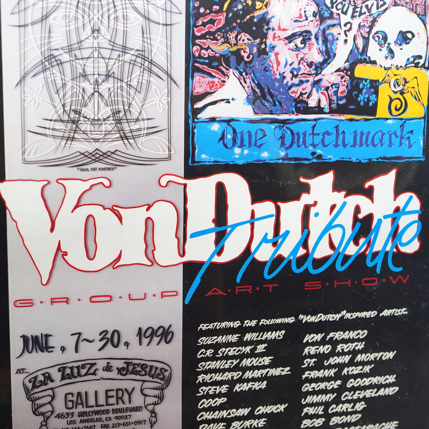 1990's JIMMY CLEVELAND "Von Dutch Tribute" サイン入り ポスター