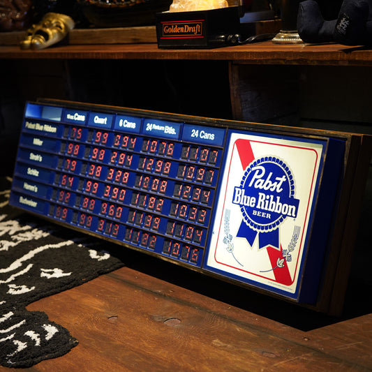 1980's PABST BLUE RIBBON メニューボード ライトサイン