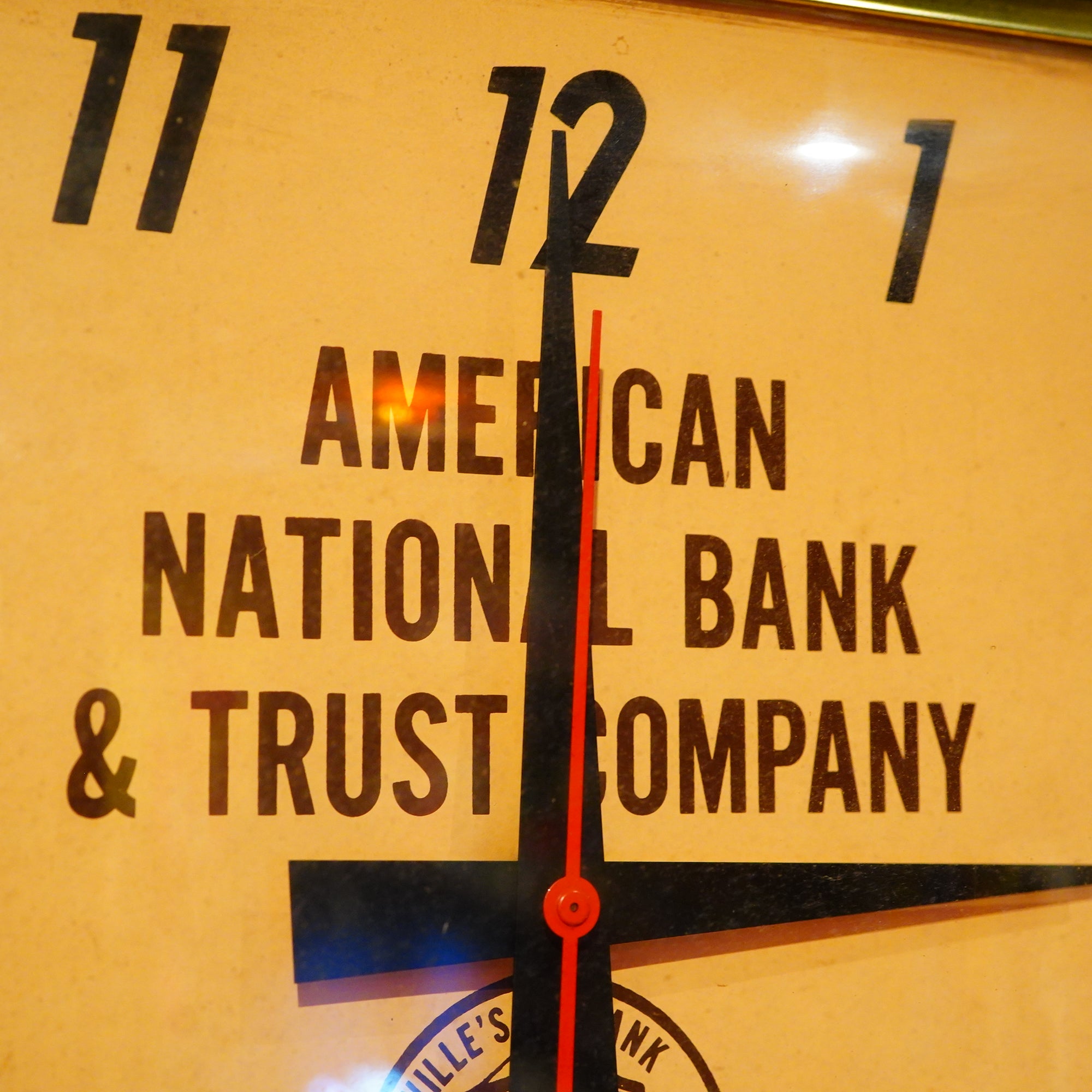 1950's AMERICAN NATIONAL BANK u0026 TRUST COMPANY ウォールクロック – SK OLDIES