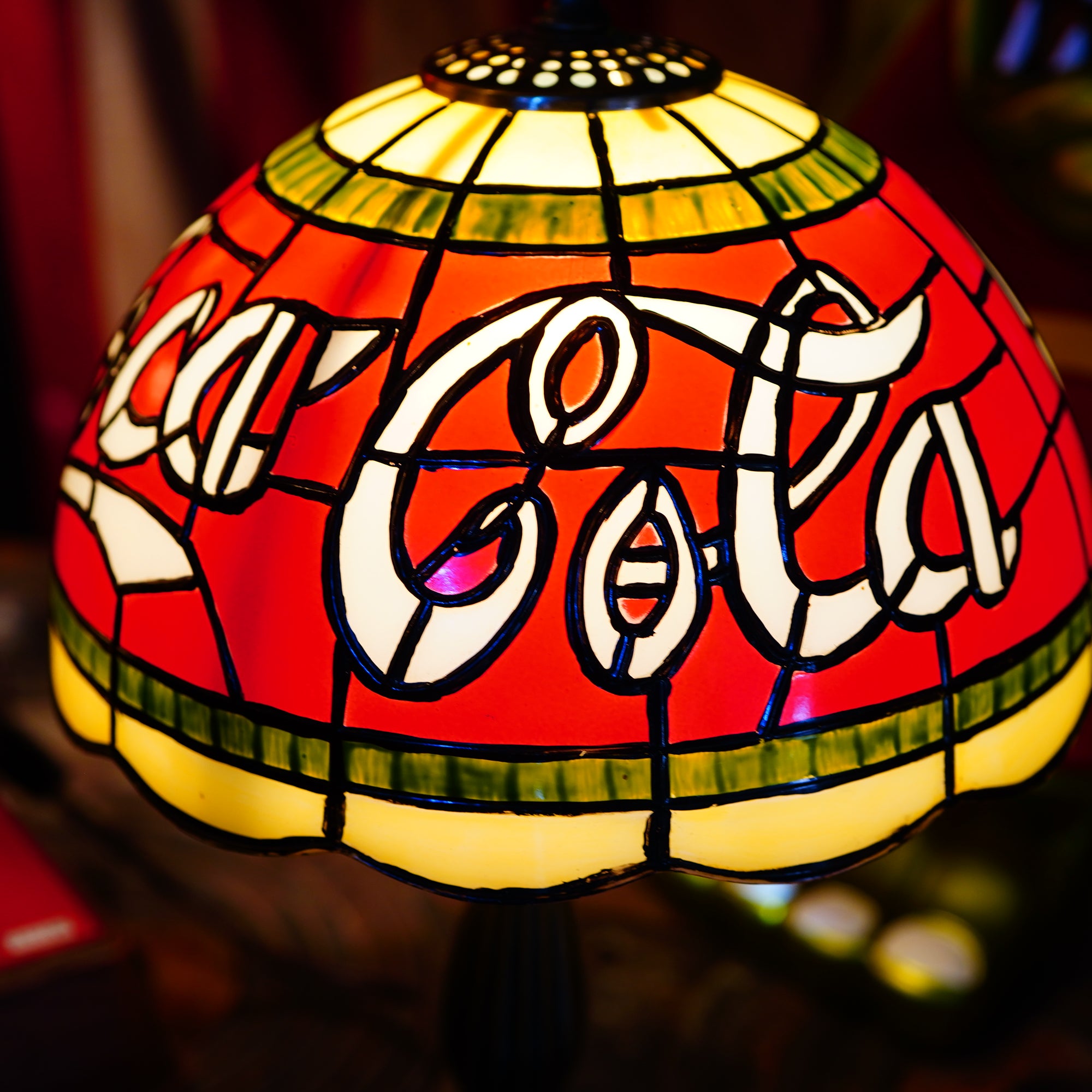 Coca-Cola ステンドグラス デスクランプ