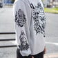 SK OLDIES ジャガードクルーネックセーター　Twin Devils