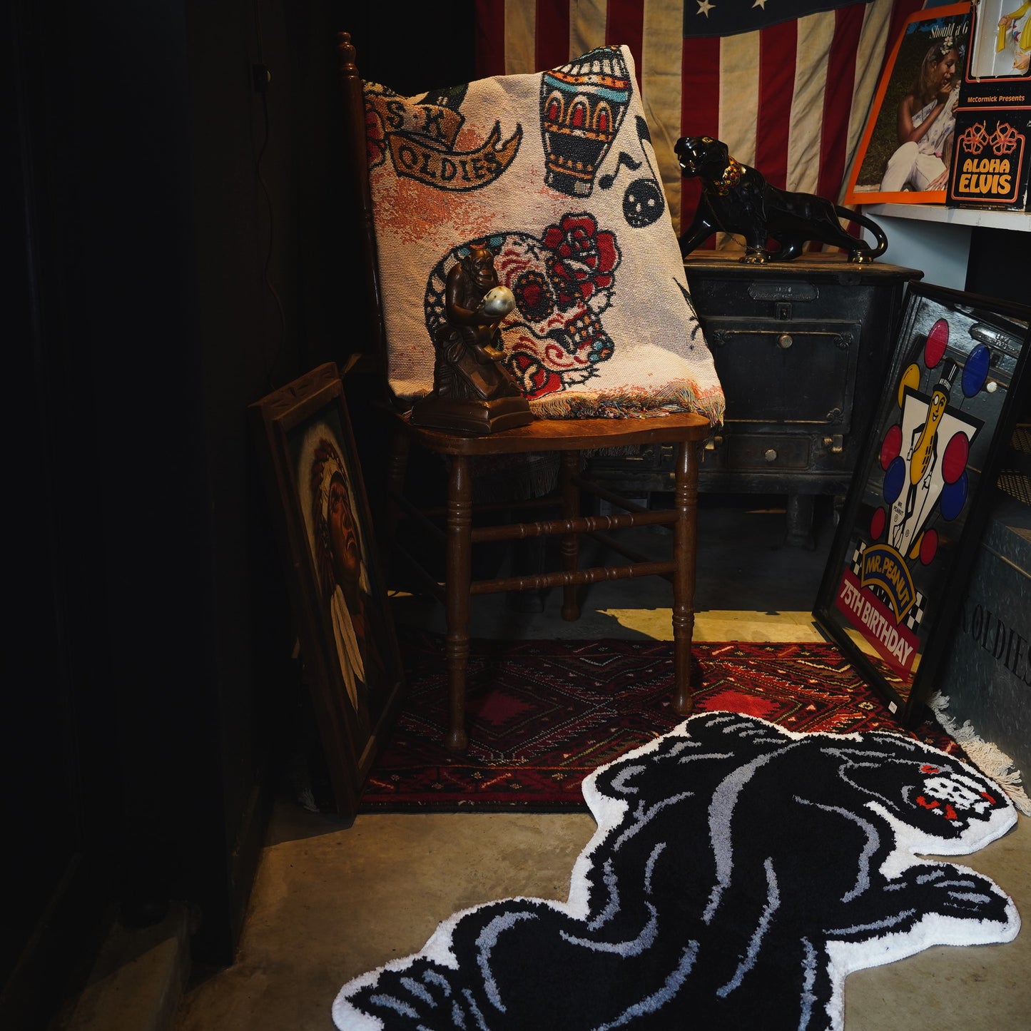 【予約】SK OLDIES ラグマット BLACK PANTHER2　※12月下旬入荷予定分