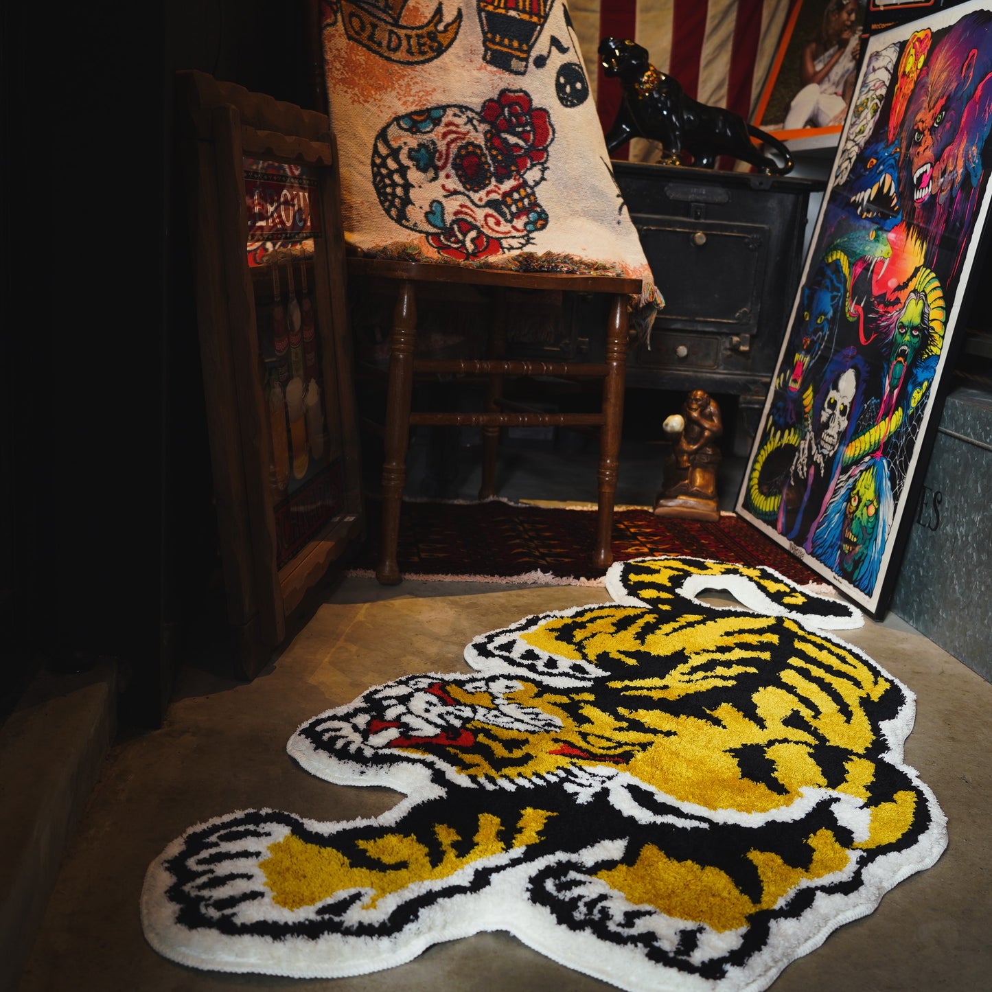 【予約】SK OLDIES ラグマット TIGER　※12月下旬入荷予定