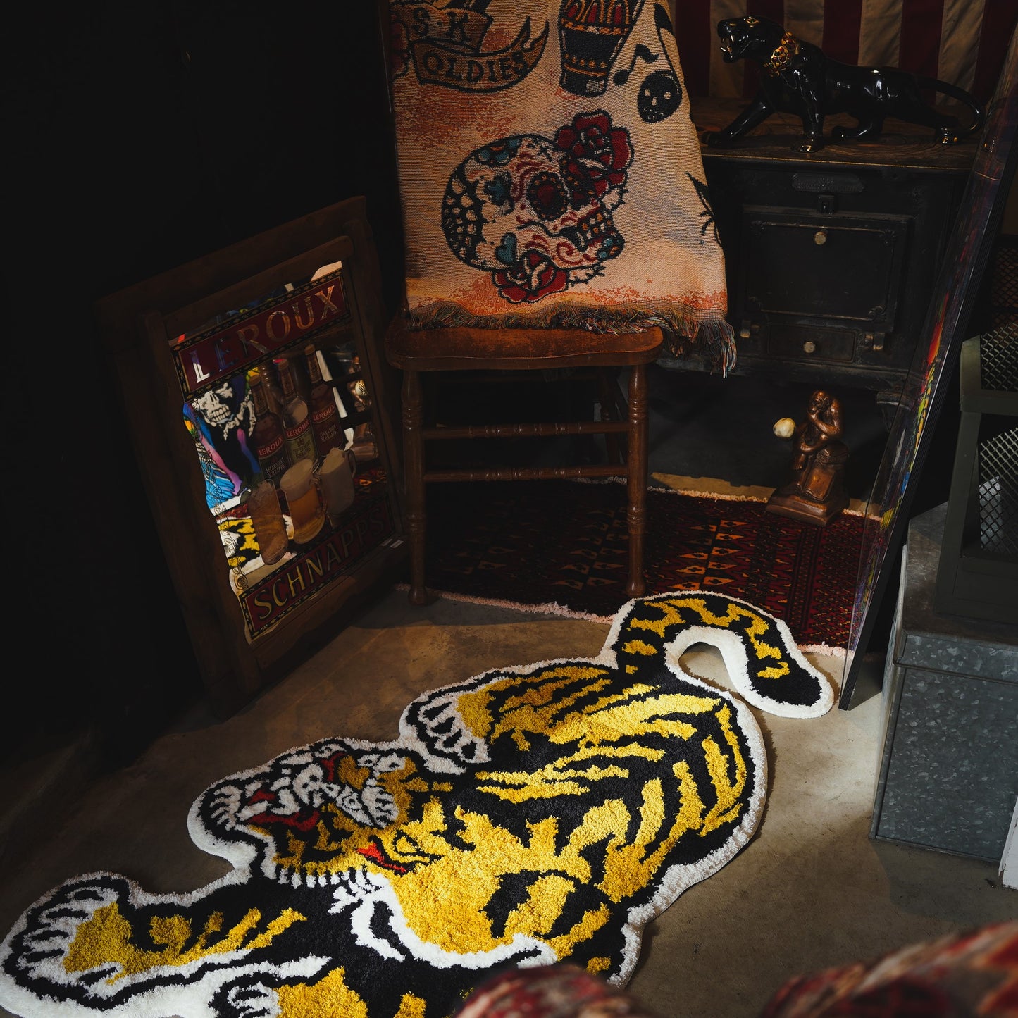 【予約】SK OLDIES ラグマット TIGER　※12月下旬入荷予定