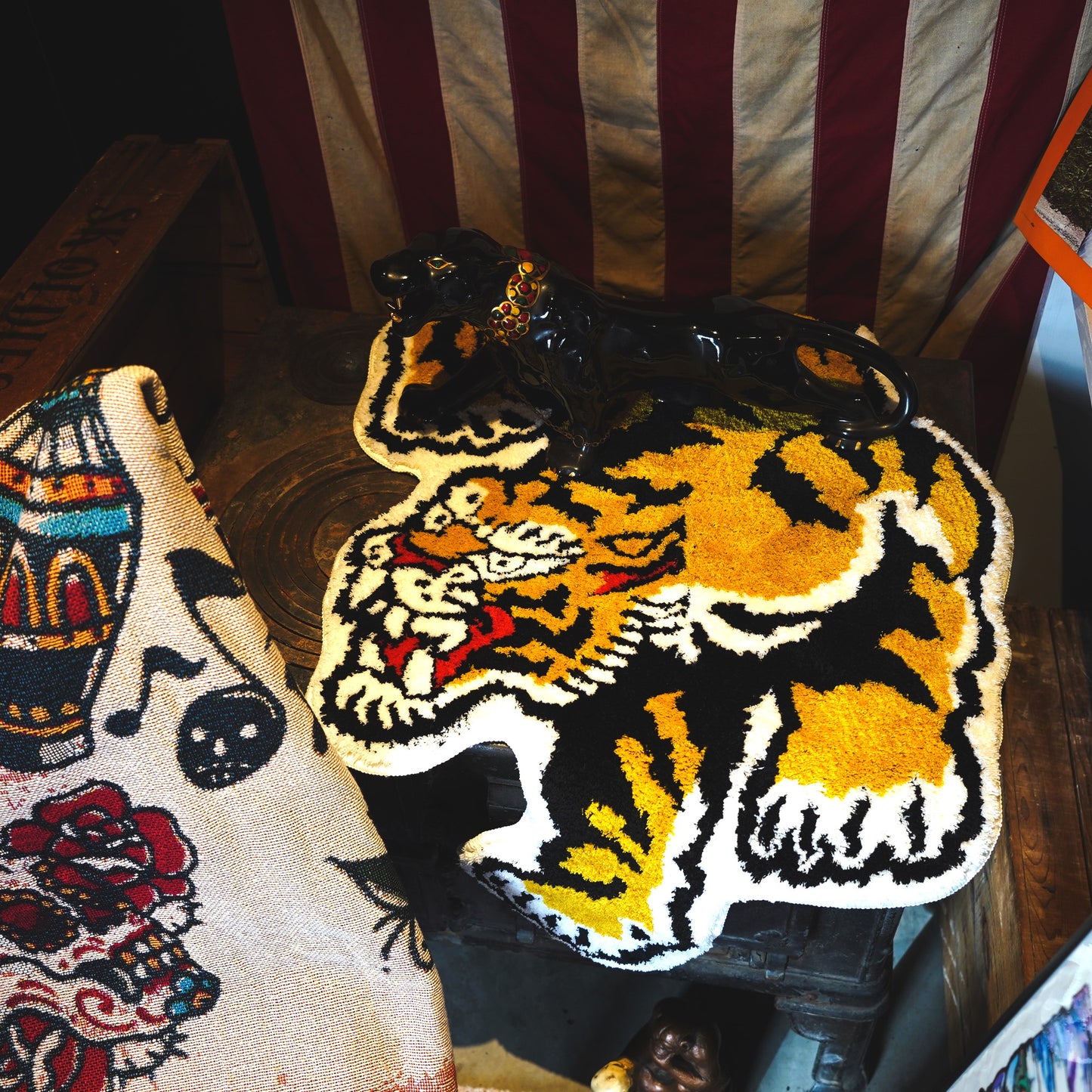 【予約】SK OLDIES ラグマット TIGER　※12月下旬入荷予定