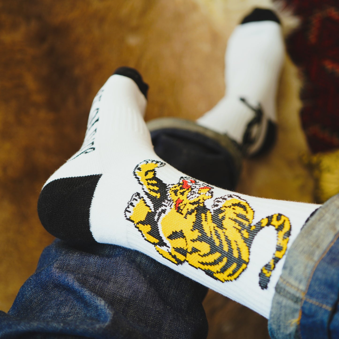 SK OLDIES ソックス "Black Panther&Tiger"